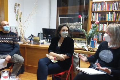 Албена Тодорова и Георги Гаврилов - двама български поети, чието творчество бе представено в центъра на Загреб